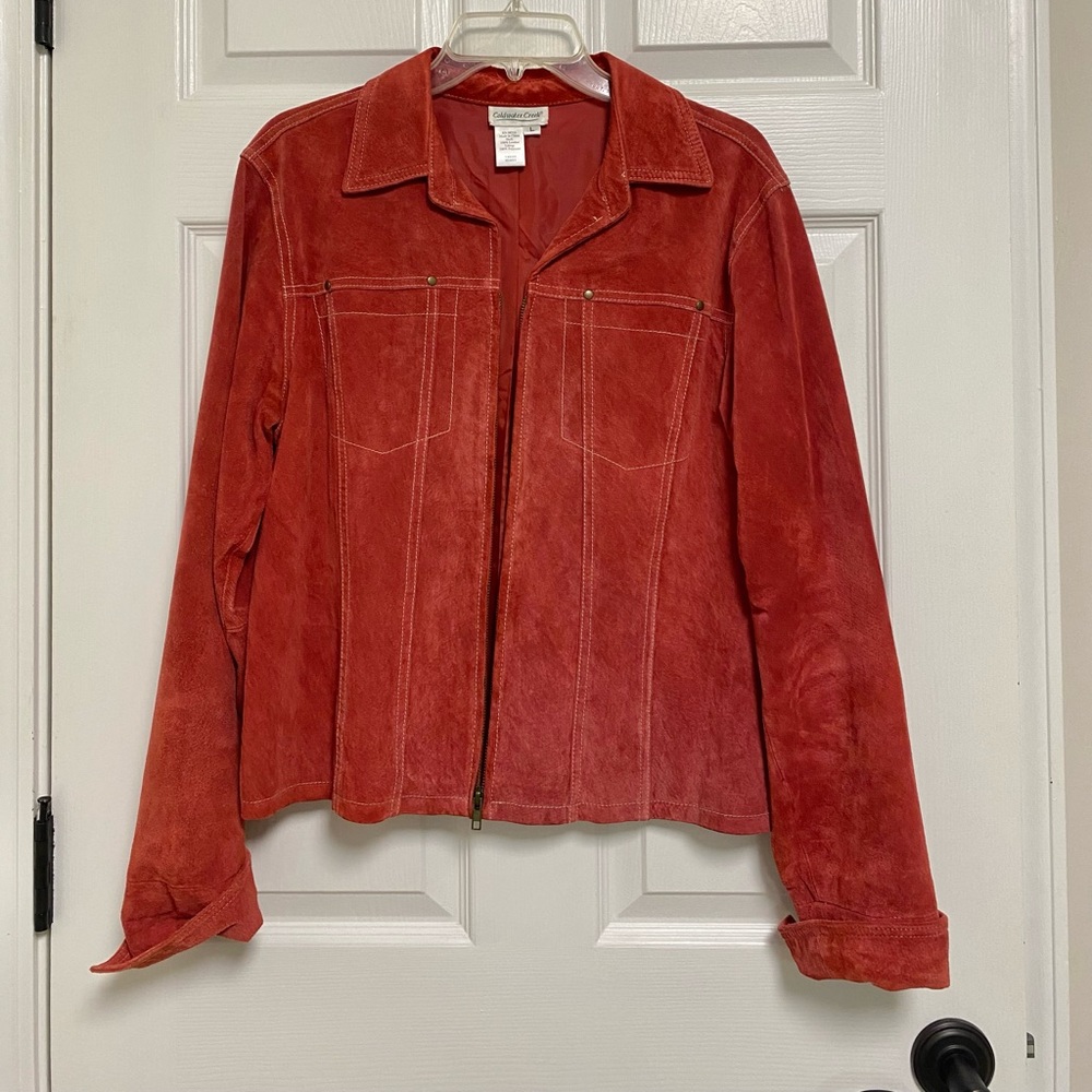 Coldwater Creek Red Suede Jacket